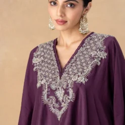 Jayanti Reddy Wine Embellished Kaftan -Deals Drapizia Store 20723jr11 4