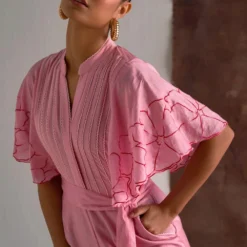 Sakshi Khetterpal Candy Pink Floral Embellished Jumpsuit 8 Sakshi Khetterpal Candy Pink Floral Embellished Jumpsuit -Deals Drapizia Store 20723sk22 3