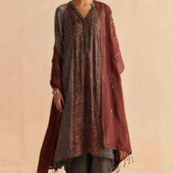 Sunira Designs Blue Mrida Raglan Sleeve Kurta