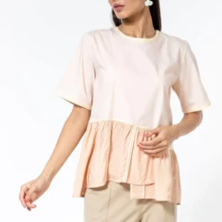 Bodice Pink Asymmetric Top -Deals Drapizia Store 2111bo18 2