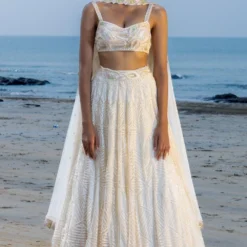 Ritika Mirchandani Pastel Hand Embroidered Lehenga Set