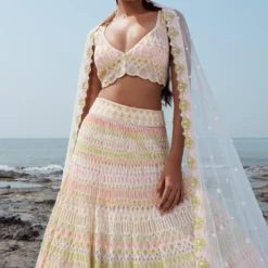 Ritika Mirchandani Pastel Embroidered Lehenga Set -Deals Drapizia Store 211rm7 4
