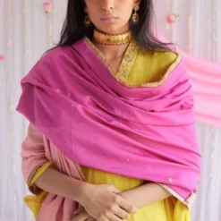 Shorshe Yellow Hand Embroidered Kaftan -Deals Drapizia Store 217shor18 4 1