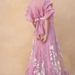 Mishru Pink Floral Embellished Skirt Set -Deals Drapizia Store 21923mis2 5