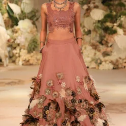 Varun Bahl Lavender Pink Corsage Lehenga Set