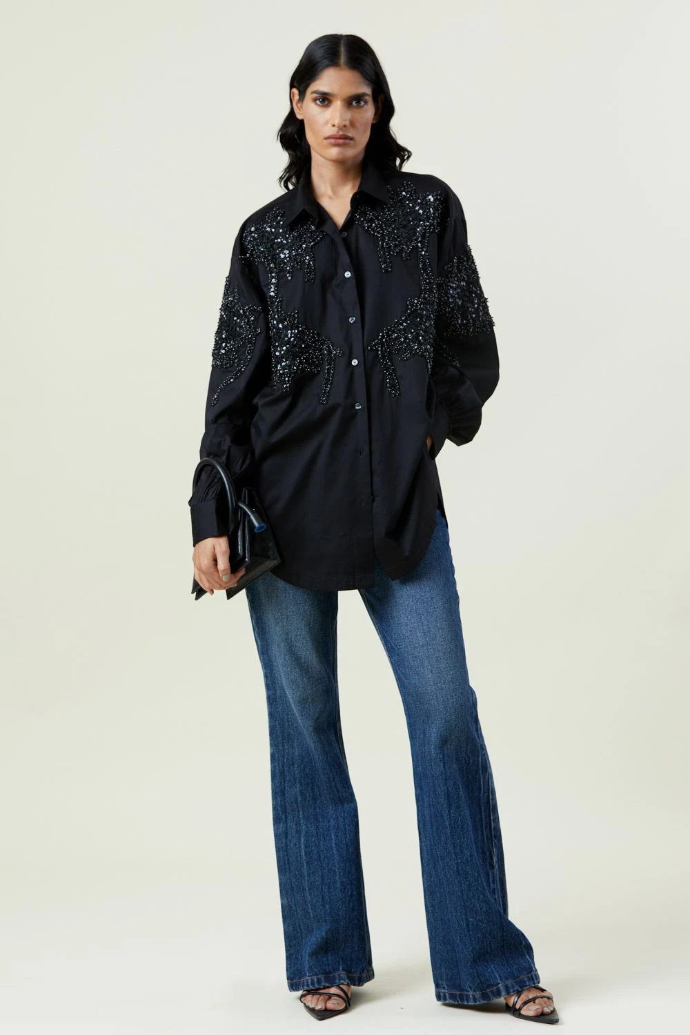 Kanika Goyal Label Black Hand-embellished Shirt 3 Kanika Goyal Label Black Hand-embellished Shirt