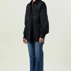 Kanika Goyal Label Black Hand-embellished Shirt 8 Kanika Goyal Label Black Hand-embellished Shirt -Deals Drapizia Store 221123kg20 3
