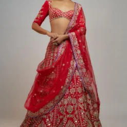 Gopi Vaid Ruby Radiance Sequin Adorned Lehenga Set -Deals Drapizia Store 22124gv3 2