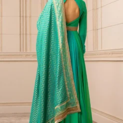 Tarun Tahiliani Green Draped Anarkali Set -Deals Drapizia Store 224ttc10 4