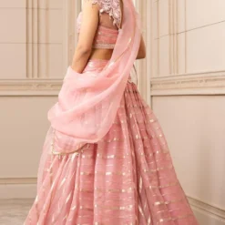 Tarun Tahiliani Pink Cascade Drape Lehenga Set -Deals Drapizia Store 224ttc17 4