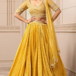Tarun Tahiliani Mustard Stylised Kalidar Lehenga Set -Deals Drapizia Store 224ttc24 3