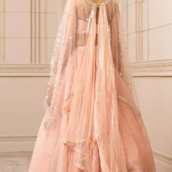 Tarun Tahiliani Blush Asymmetric Organza Brocade Lehenga Set -Deals Drapizia Store 224ttc27 4