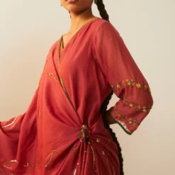 Sarang Kaur Pink Chanderi Kurta Set -Deals Drapizia Store 228sk16 5