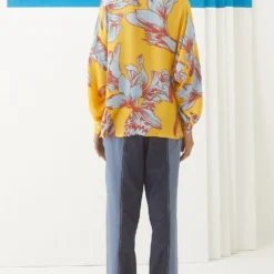 Studio RIGU Yellow Floral Printed Shirt -Deals Drapizia Store 228sr18 2
