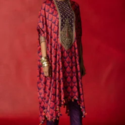 Pooja Keyur Purple Embroidered Kaftan Set -Deals Drapizia Store 229pk1 3