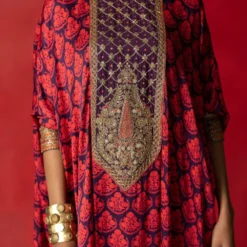 Pooja Keyur Purple Embroidered Kaftan Set -Deals Drapizia Store 229pk1 4