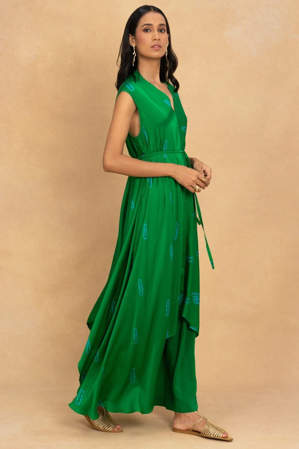 Stephany Green Fold Dyed Draped Tunic Set 4 Stephany Green Fold Dyed Draped Tunic Set - Image 2