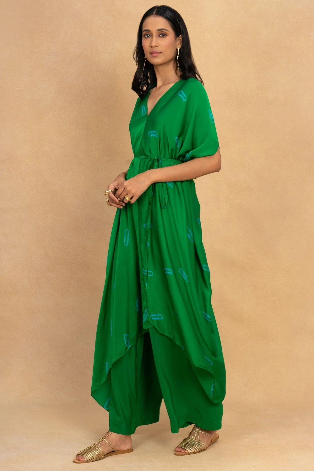 Stephany Green Fold Dyed Draped Tunic Set 5 Stephany Green Fold Dyed Draped Tunic Set - Image 3