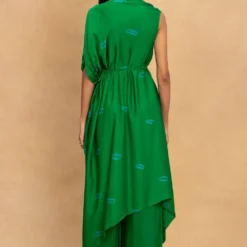 Stephany Green Fold Dyed Draped Tunic Set 11 Stephany Green Fold Dyed Draped Tunic Set -Deals Drapizia Store 230523sy02 5
