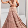 Ritika Mirchandani Rose Pink Hand Embroidered Lehenga Set