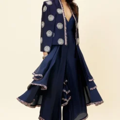 SVA Blue Noor Jacket & A Layered Jumpsuit -Deals Drapizia Store 23sva87 4