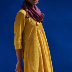 Indigene Chrome Yellow Pintucked Kurta Set -Deals Drapizia Store 2411ind6 3