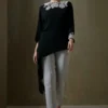 Namrata Joshipura Black Pearl Vine Asymmetric Top -Deals Drapizia Store 2411nj1 1