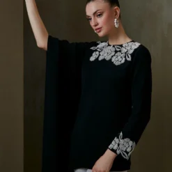 Namrata Joshipura Black Pearl Vine Asymmetric Top -Deals Drapizia Store 2411nj1 3