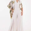 Eeksha Ivory Floral Embellished Jumpsuit & Jacket Set