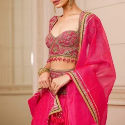 Tarun Tahiliani Fuchsia Embellished Kalidar Lehenga Set -Deals Drapizia Store 2510ttc6 3