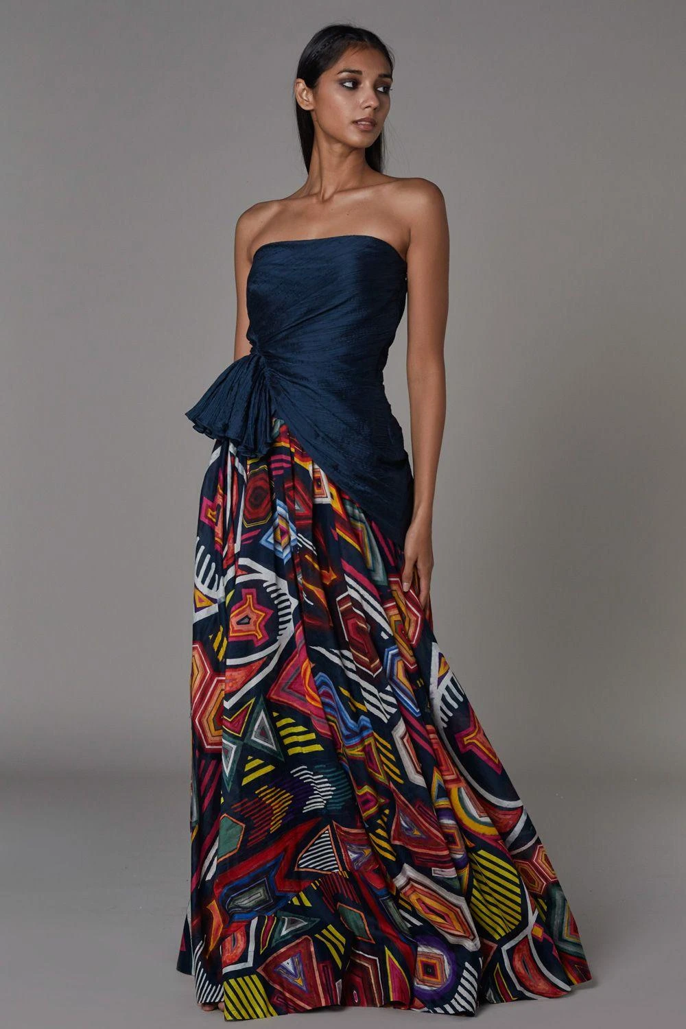 Saaksha & Kinni Hand Micro Pleated Peplum Style Corset Blouse 3 Saaksha & Kinni Hand Micro Pleated Peplum Style Corset Blouse