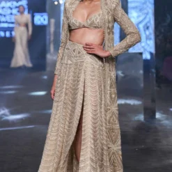 Ritika Mirchandani Ivory & Gold Geometric Embellished Jacket Set -Deals Drapizia Store 25423rm3 1