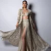 Ritika Mirchandani Ivory & Gold Geometric Embellished Jacket Set -Deals Drapizia Store 25423rm3 2