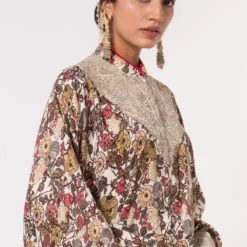 Anamika Khanna Floral Printed Kaftan Set With Embroidery -Deals Drapizia Store 255as2 4