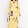 Rara Avis Yellow Hand Embellished Kaftan With A Hood -Deals Drapizia Store 25ra7 1