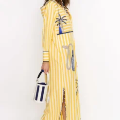 Rara Avis Yellow Hand Embellished Kaftan With A Hood 9 Rara Avis Yellow Hand Embellished Kaftan With A Hood -Deals Drapizia Store 25ra7 3