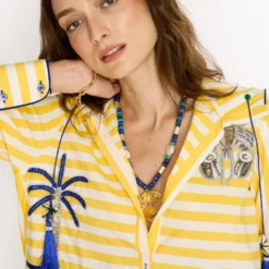 Rara Avis Yellow Hand Embellished Kaftan With A Hood 10 Rara Avis Yellow Hand Embellished Kaftan With A Hood -Deals Drapizia Store 25ra7 4