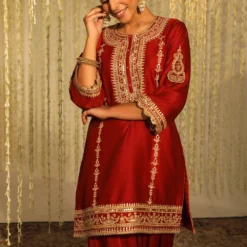 Sheetal Batra Mehak Vibrant Red Floral Embellished Kurta Set 10 Sheetal Batra Mehak Vibrant Red Floral Embellished Kurta Set -Deals Drapizia Store 2712s23b17 4