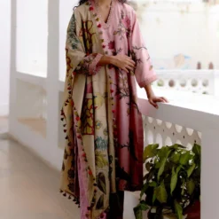Archana Jaju Rose Handpainted Kalamkari Kurta Set