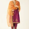 KORA Sangria & Plum Purple Short Kalidar Kurta Set -Deals Drapizia Store 27923ka10 1