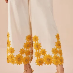 Chandrima Ivory Sunflower Kimono Shirt -Deals Drapizia Store 2811cha32 3