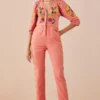Chandrima Blush Floral Applique And Cutwork Jumpsuit -Deals Drapizia Store 2811cha34 1