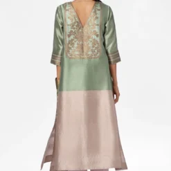 Payal Khandwala Mint & Blush Handwoven Silk Kurta Set -Deals Drapizia Store 2910pk02 5 1