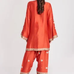 Aisha Rao Pavni Intense Red Floral Embellished Kurta Set -Deals Drapizia Store 291223aw10 5