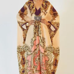 Rajdeep Ranawat Warm Blush Printed Kaftan With Jeweled Waist -Deals Drapizia Store 2912rd15 3