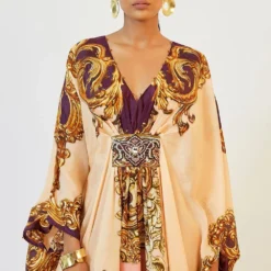 Rajdeep Ranawat Warm Blush Printed Kaftan With Jeweled Waist -Deals Drapizia Store 2912rd15 4