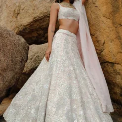 Mishru Champagne Pink Floral Embroidered Lehenga Set -Deals Drapizia Store 297misro34 2