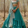 Mishru Teal Green Hand Embroidered Lehenga Set -Deals Drapizia Store 297misro6 1