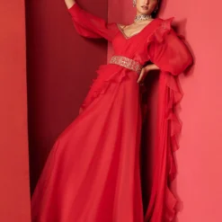 Ridhi Mehra Jaheem Jumpsuit With Dupatta & Belt