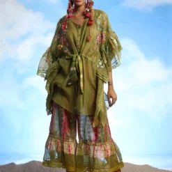 CAPISVIRLEO Green Embellished Kaftan Set -Deals Drapizia Store 30623cp31 2